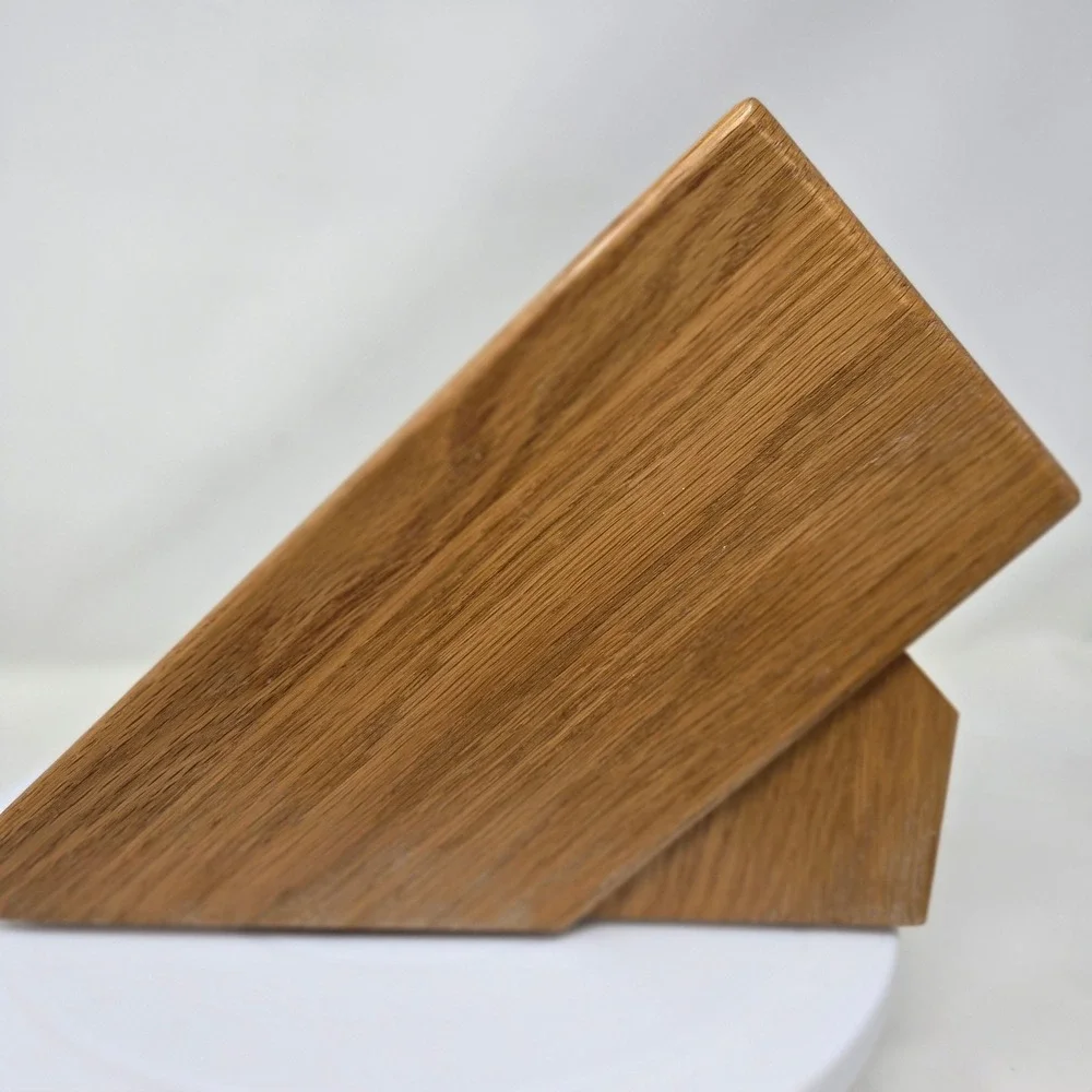 Cutco 13 Slot Oak Wood Knife Block Kitchen Cutlery Storage Made in USA Honey Oak